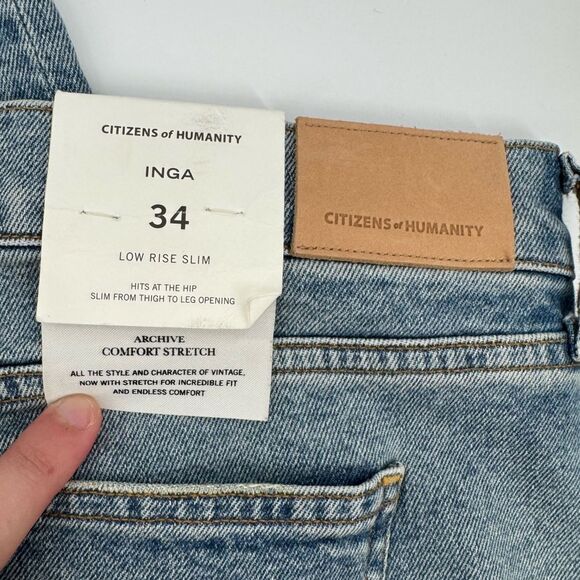 Citizens Of Humanity Women's Inga Low Rise Slim Jeans In Adorn Size 34 NWT - Picture 3 of 9